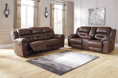 Stoneland Reclining Sofa - Dark Brown Reclining Sofa modern furniture Contempo Furniture