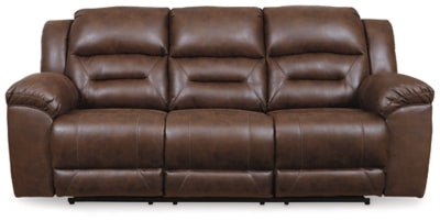 Stoneland Reclining Sofa - Dark Brown Reclining Sofa modern furniture Contempo Furniture