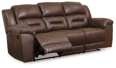 Stoneland Reclining Sofa - Dark Brown Reclining Sofa modern furniture Contempo Furniture