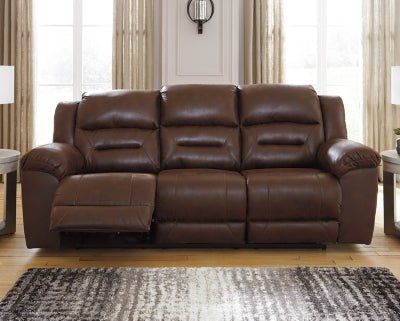 Stoneland Reclining Sofa - Dark Brown Reclining Sofa modern furniture Contempo Furniture