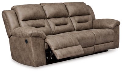 Stoneland Reclining Sofa - Light Brown Reclining Sofa modern furniture Contempo Furniture