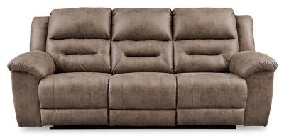 Stoneland Reclining Sofa - Light Brown Reclining Sofa modern furniture Contempo Furniture