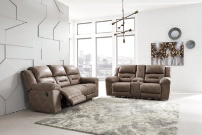 Stoneland Reclining Sofa - Light Brown Reclining Sofa modern furniture Contempo Furniture
