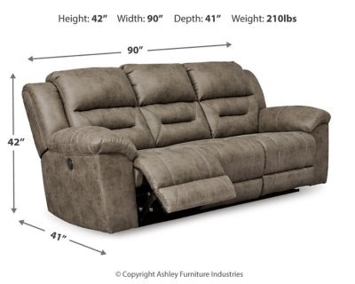 Stoneland Reclining Sofa - Light Brown Reclining Sofa modern furniture Contempo Furniture
