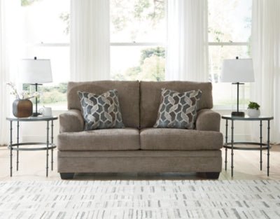 Stonemeade Loveseat - Dark Brown Stationary Loveseat modern furniture Contempo Furniture