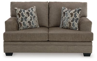 Stonemeade Loveseat - Dark Brown Stationary Loveseat modern furniture Contempo Furniture