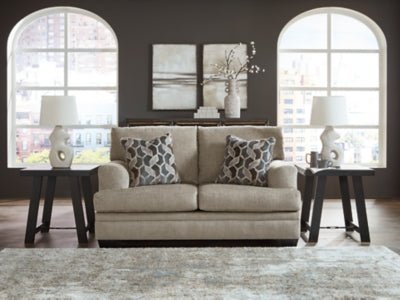 Stonemeade Loveseat - Light Brown Stationary Loveseat modern furniture Contempo Furniture