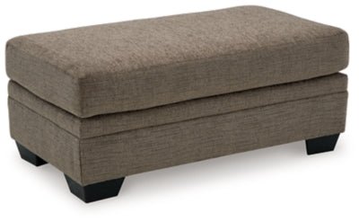 Stonemeade Ottoman - Dark Brown Upholstered Ottoman modern furniture Contempo Furniture