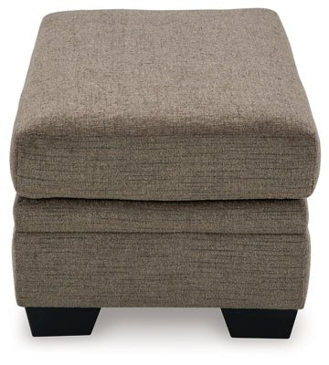 Stonemeade Ottoman - Dark Brown Upholstered Ottoman modern furniture Contempo Furniture