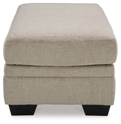 Stonemeade Ottoman - Light Brown Upholstered Ottoman modern furniture Contempo Furniture