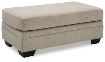 Stonemeade Ottoman - Light Brown Upholstered Ottoman modern furniture Contempo Furniture