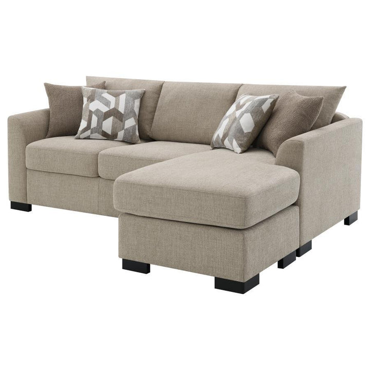 Storey - Upholstered Sleeper Sectional Chaise Sofa - Camel Sleeper Sectional modern furniture Contempo Furniture