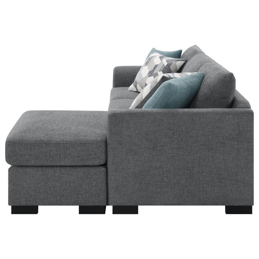 Storey - Upholstered Sleeper Sectional Chaise Sofa - Gray Sleeper Sectional modern furniture Contempo Furniture