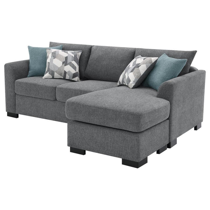Storey - Upholstered Sleeper Sectional Chaise Sofa - Gray Sleeper Sectional modern furniture Contempo Furniture