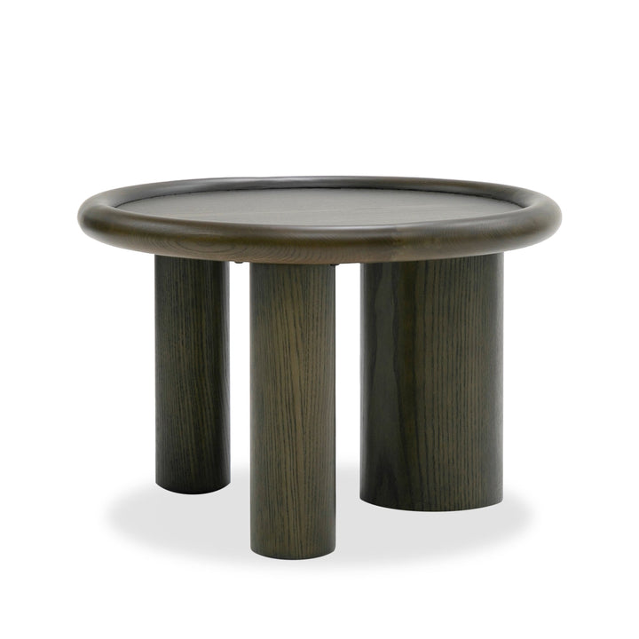 Strauss - Contemporary Brown Ash Round Nesting Table Set