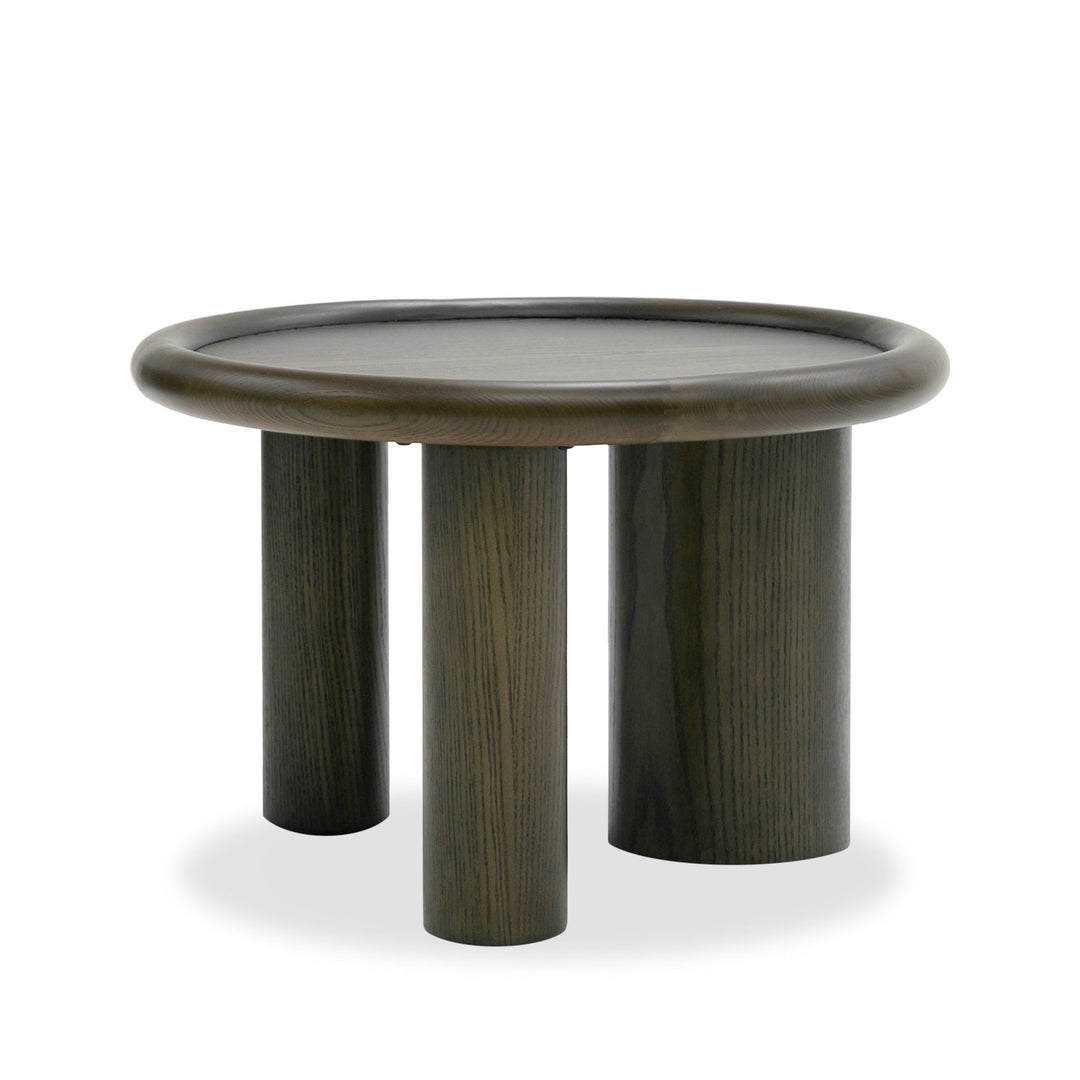 Strauss - Contemporary Brown Ash Round Nesting Table Set