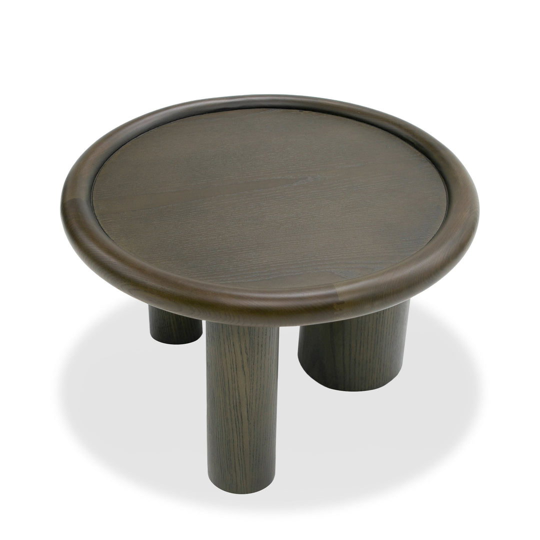 Strauss - Contemporary Brown Ash Round Nesting Table Set