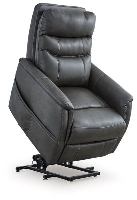 Strawbill Power Lift Recliner - Black Power Lift Recliner modern furniture Contempo Furniture
