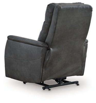 Strawbill Power Lift Recliner - Black Power Lift Recliner modern furniture Contempo Furniture