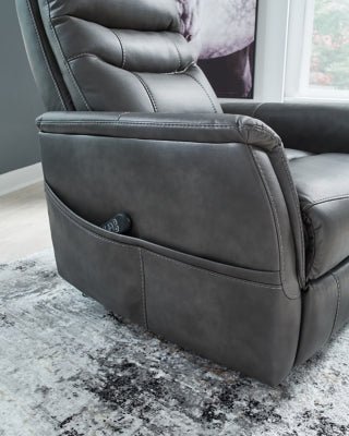 Strawbill Power Lift Recliner - Black Power Lift Recliner modern furniture Contempo Furniture