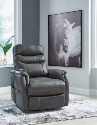 Strawbill Power Lift Recliner - Black Power Lift Recliner modern furniture Contempo Furniture