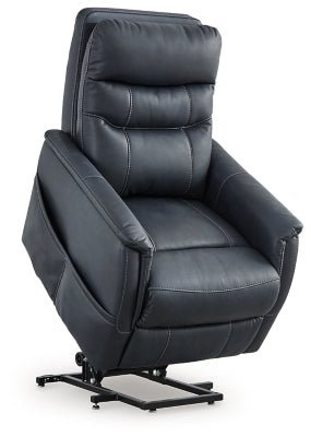 Strawbill Power Lift Recliner - Blue Power Lift Recliner modern furniture Contempo Furniture