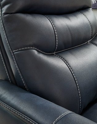 Strawbill Power Lift Recliner - Blue Power Lift Recliner modern furniture Contempo Furniture