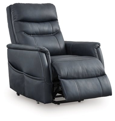 Strawbill Power Lift Recliner - Blue Power Lift Recliner modern furniture Contempo Furniture