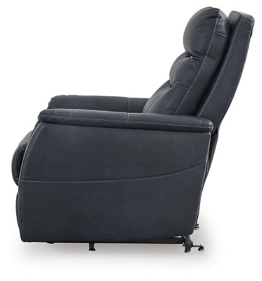 Strawbill Power Lift Recliner - Blue Power Lift Recliner modern furniture Contempo Furniture