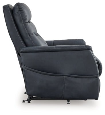 Strawbill Power Lift Recliner - Blue Power Lift Recliner modern furniture Contempo Furniture
