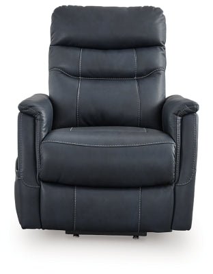 Strawbill Power Lift Recliner - Blue Power Lift Recliner modern furniture Contempo Furniture