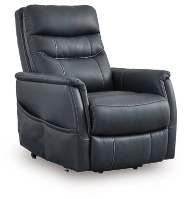 Strawbill Power Lift Recliner - Blue Power Lift Recliner modern furniture Contempo Furniture