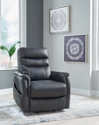 Strawbill Power Lift Recliner - Blue Power Lift Recliner modern furniture Contempo Furniture