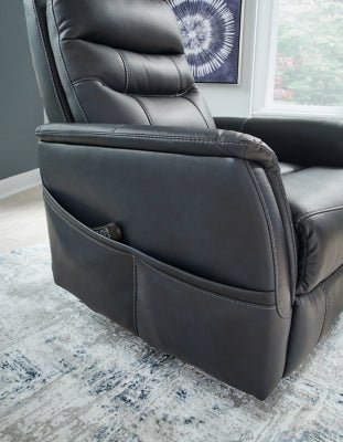 Strawbill Power Lift Recliner - Blue Power Lift Recliner modern furniture Contempo Furniture
