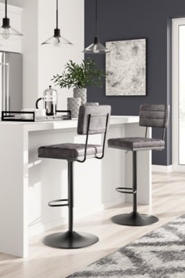 Strumford Bar Height Bar Stool - Dark Gray Stool Set modern furniture Contempo Furniture