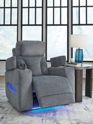 Studio Cave Power Recliner - Gray Reclining Chair modern furniture Contempo Furniture