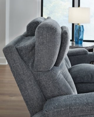 Studio Cave Power Reclining Loveseat with Console - Gray Reclining Loveseat modern furniture Contempo Furniture