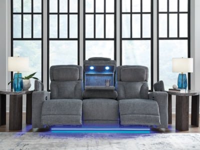 Studio Cave Power Reclining Sofa - Gray Reclining Sofa modern furniture Contempo Furniture