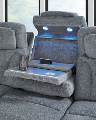 Studio Cave Power Reclining Sofa - Gray Reclining Sofa modern furniture Contempo Furniture