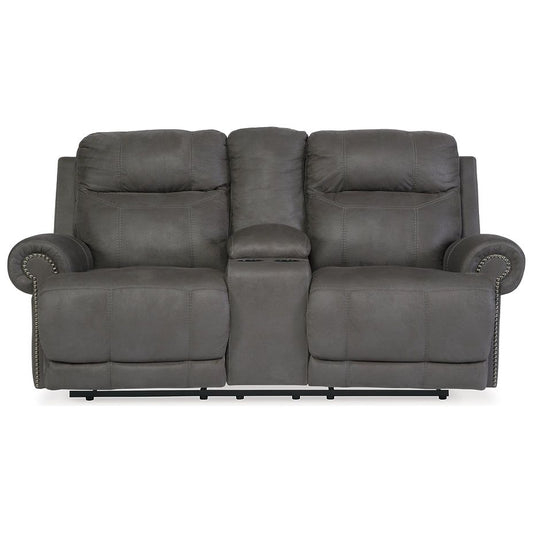 Signature Design by Ashley® Austere DBL Rec Loveseat w/Console.