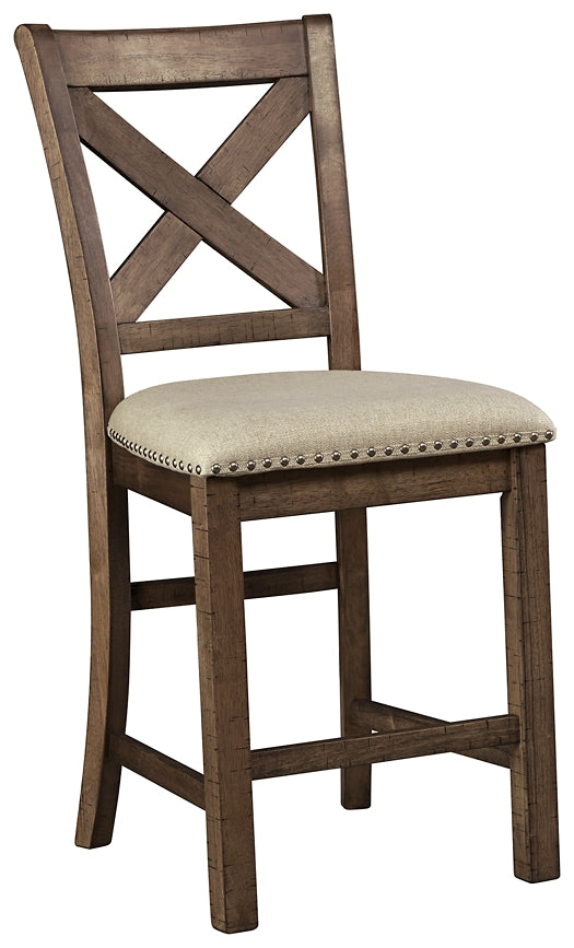 Signature Design by Ashley® Moriville Upholstered Barstool (2/CN).