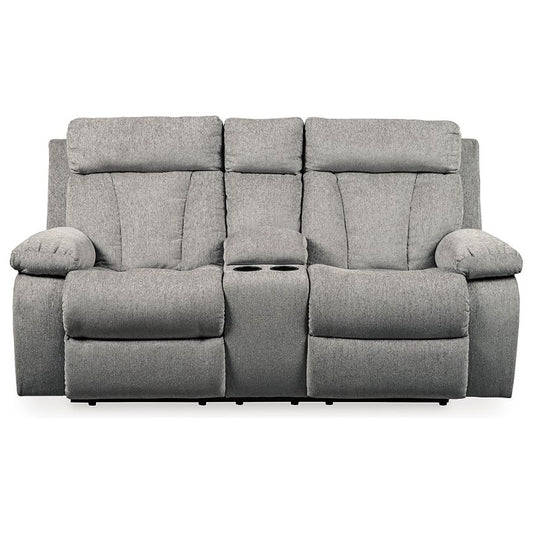 Signature Design by Ashley® Mitchiner DBL Rec Loveseat w/Console.