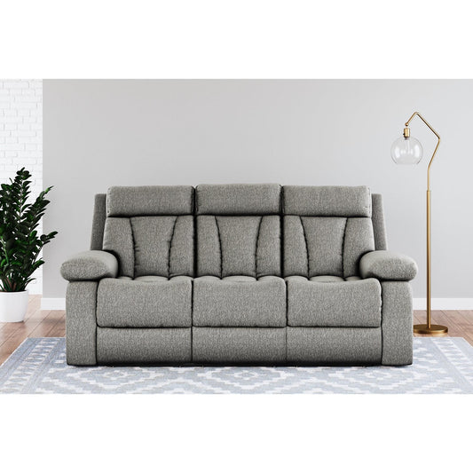 Signature Design by Ashley® Mitchiner REC Sofa w/Drop Down Table.