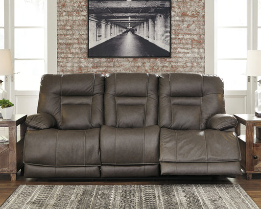 Signature Design by Ashley® Wurstrow PWR REC Sofa with ADJ Headrest.