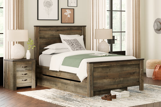 Signature Design by Ashley® Trinell  Panel Bed With 1 Large Storage Drawer.