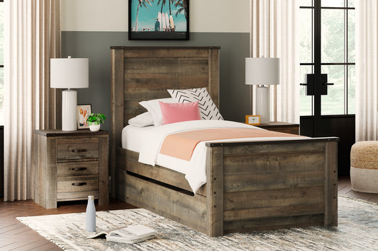 Signature Design by Ashley® Trinell  Panel Bed With 1 Large Storage Drawer.