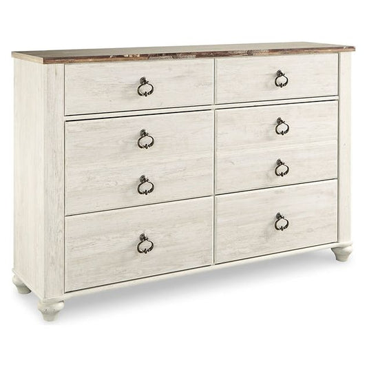 Signature Design by Ashley® Willowton Six Drawer Dresser.