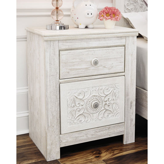 Signature Design by Ashley® Paxberry Two Drawer Night Stand.