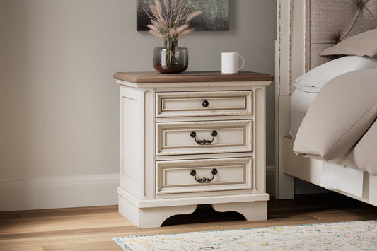 Signature Design by Ashley® Realyn Three Drawer Night Stand.