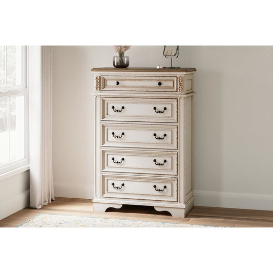 Signature Design by Ashley® Realyn Five Drawer Chest.